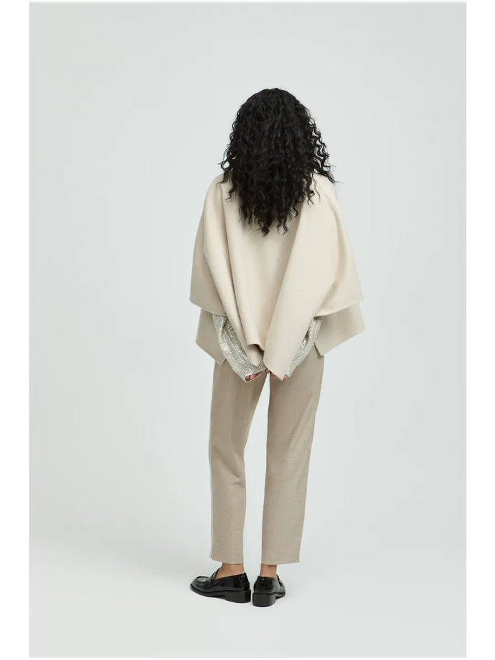 Beige kort wollen jasje Xandres 