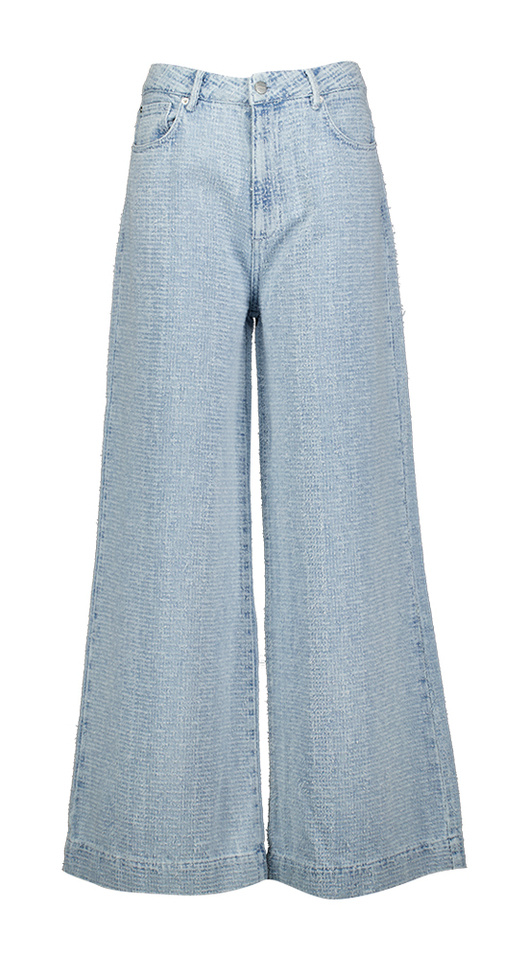 Blauwe loose fit jeans met structuur Homage 