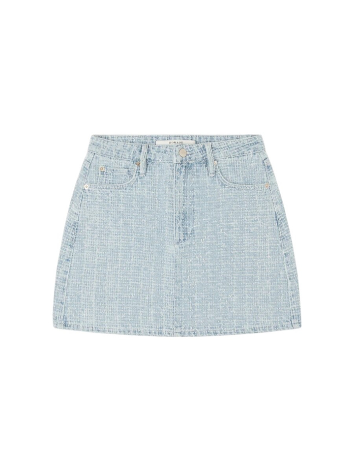 Lichtblauwe jeansrok Hommage 