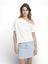 Witte off shoulder T-shirt Hommage 