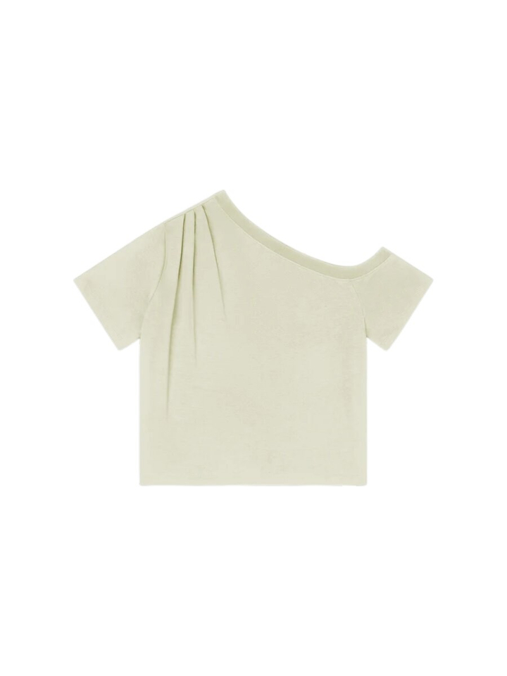 Beige off shoulder T-shirt Hommage 