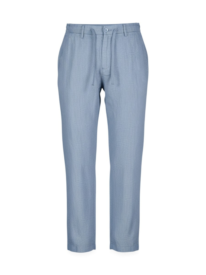 Blauwe linnen broek James Dstrezzed