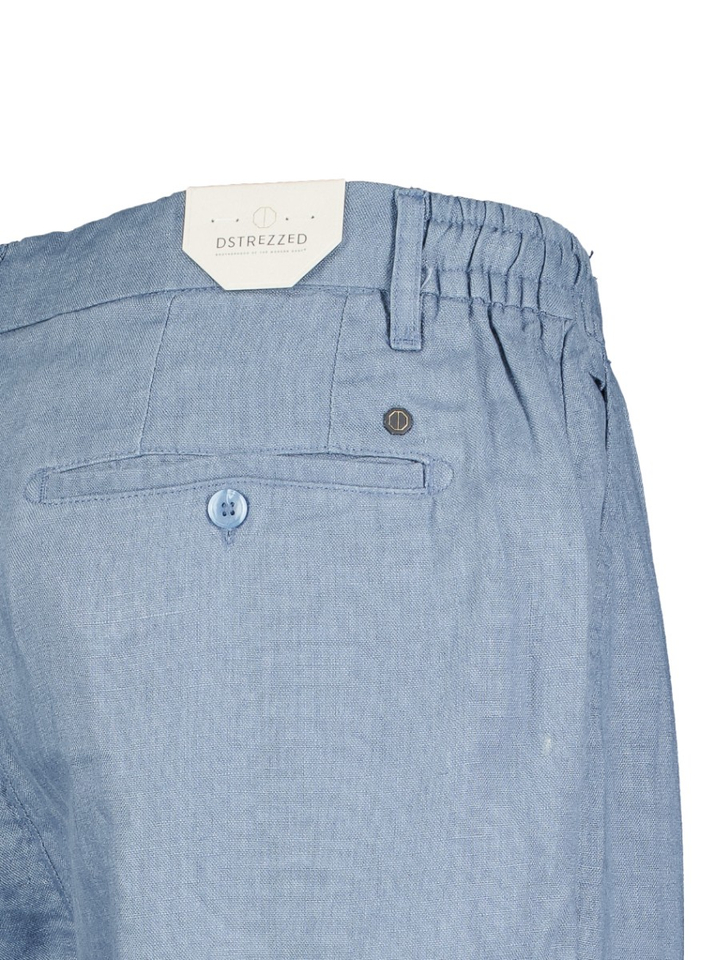 Blauwe linnen broek James Dstrezzed