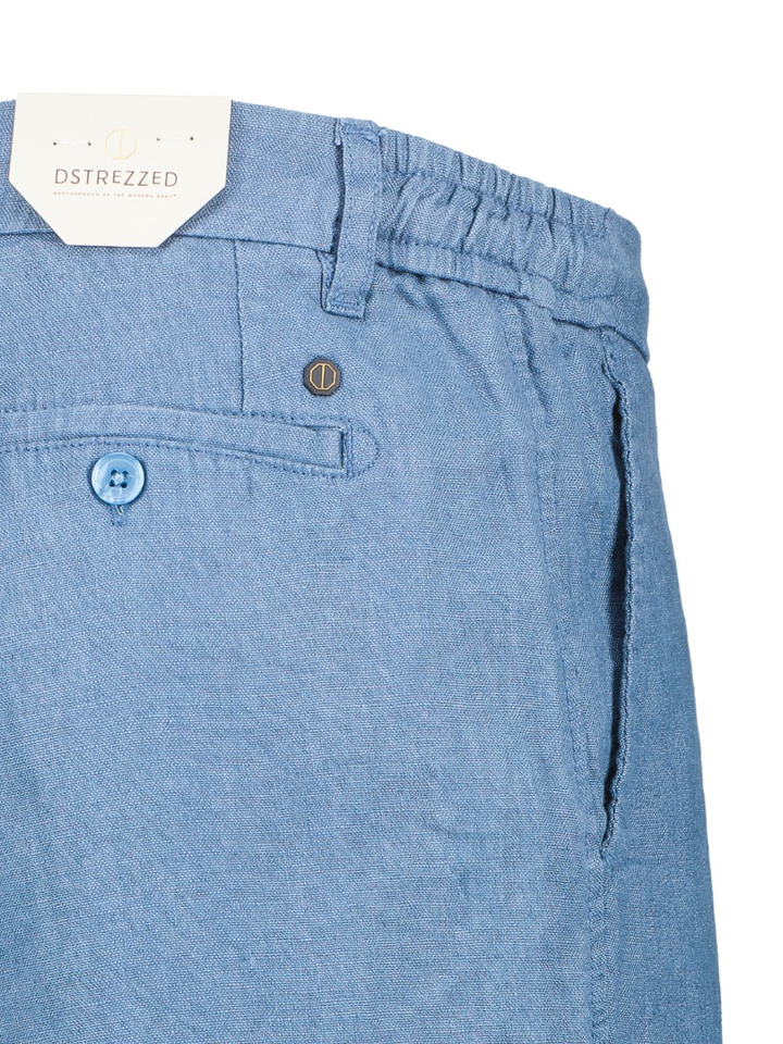 Blauwe linnen short Dstrezzed
