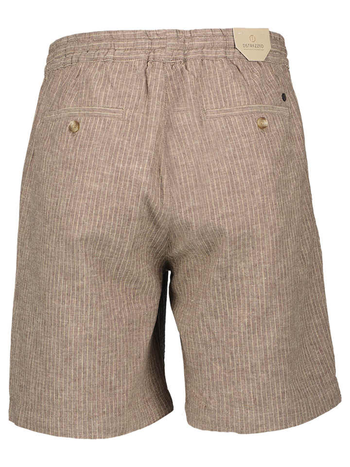 Beige short met fijne krijtstreep Logan Dstrezzed 