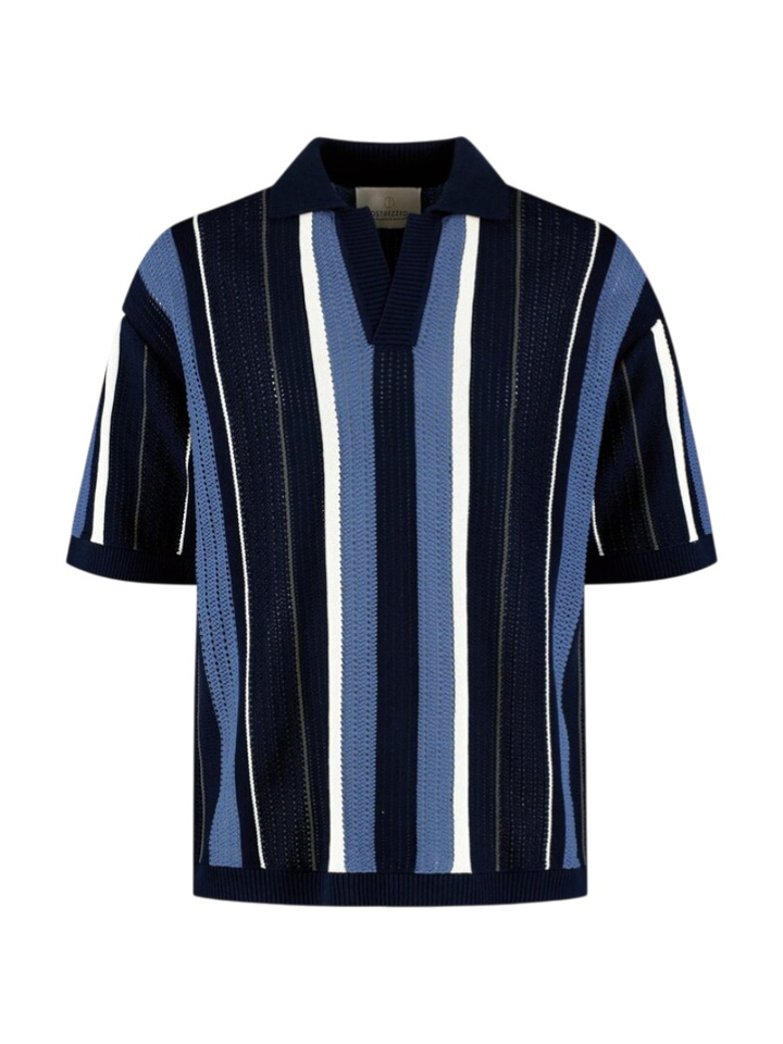 Blauwe gestreepte polo Mylo Dstrezzed