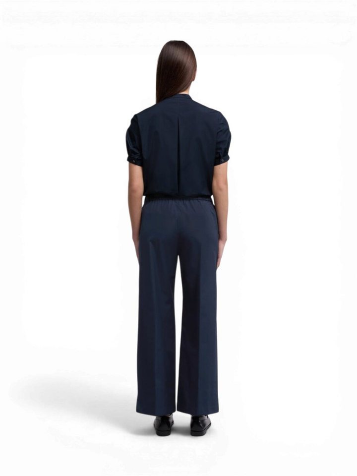 Marineblauwe loose fit broek Aspesi