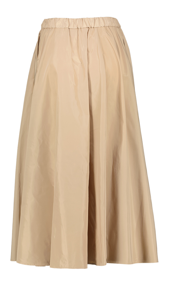 Beige halflange rok in polyester Mia Aspesi 
