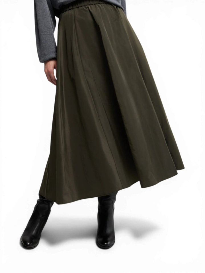 Bruine A-lijn rok Mia Aspesi