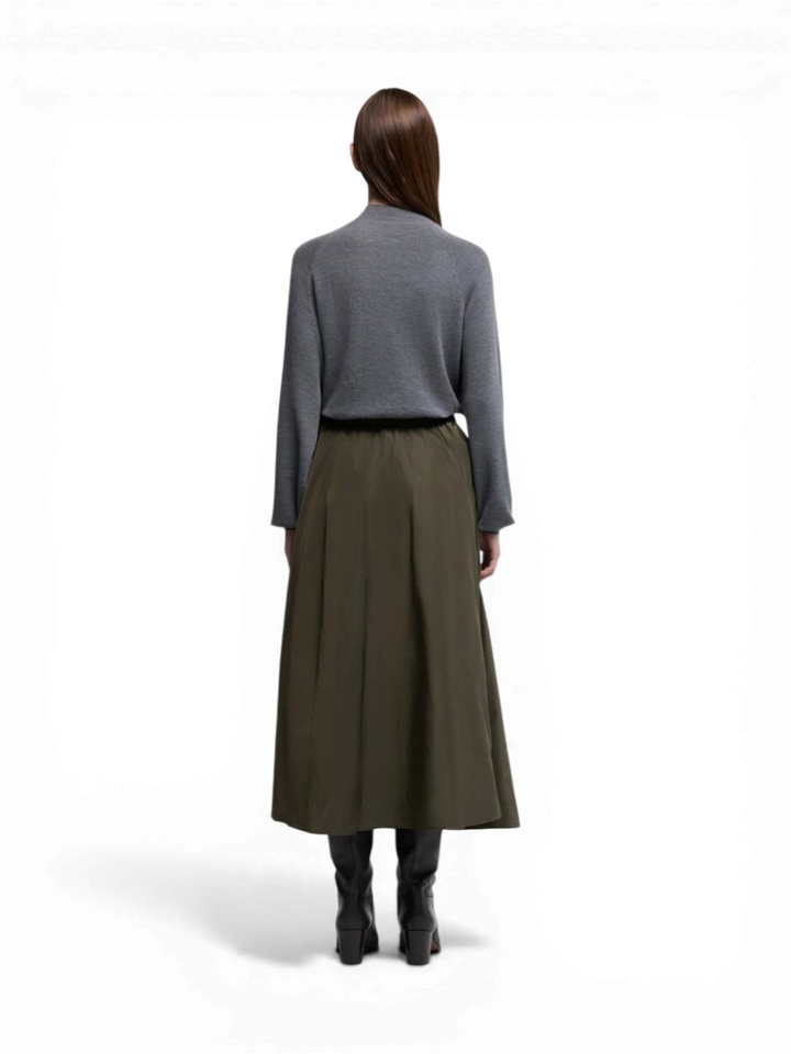 Bruine A-lijn rok Mia Aspesi