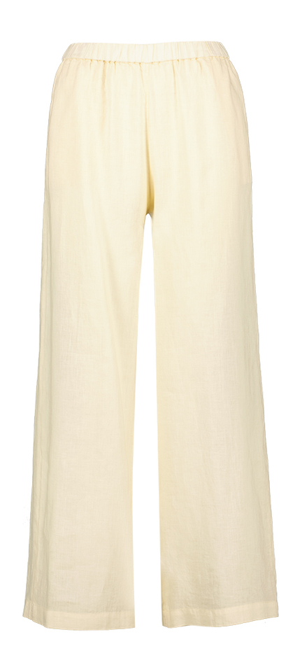 Ecru linnen loose fit broek Aspesi