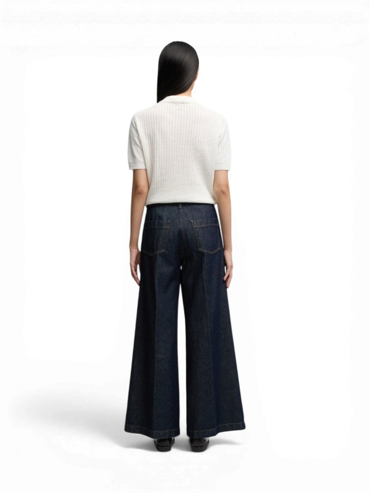 Donkerblauwe loose fit jeans Aspesi 