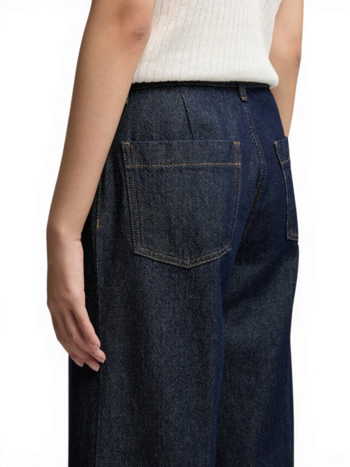 Donkerblauwe loose fit jeans Aspesi 