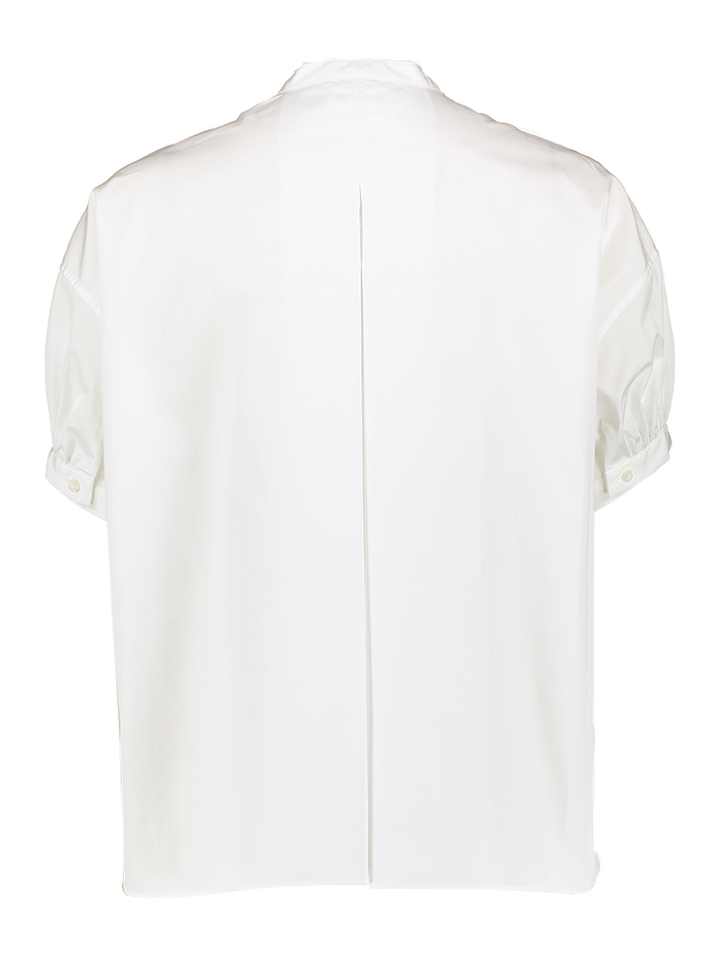 Witte katoenen bloes met korte mouwen Aspesi 