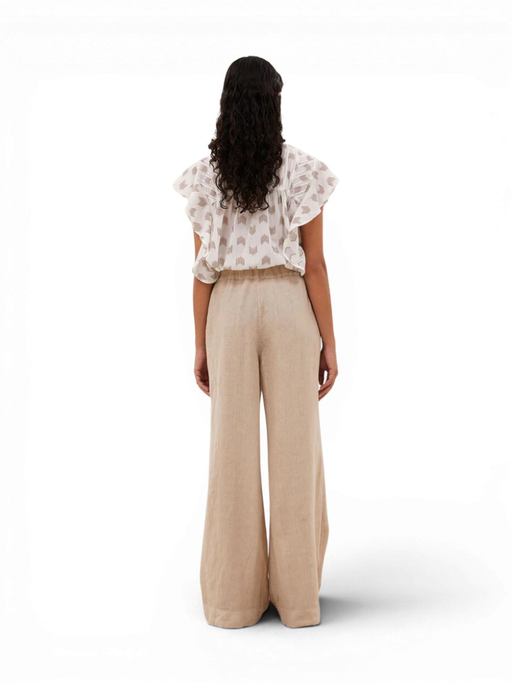Beige linnen broek Benji Linnen