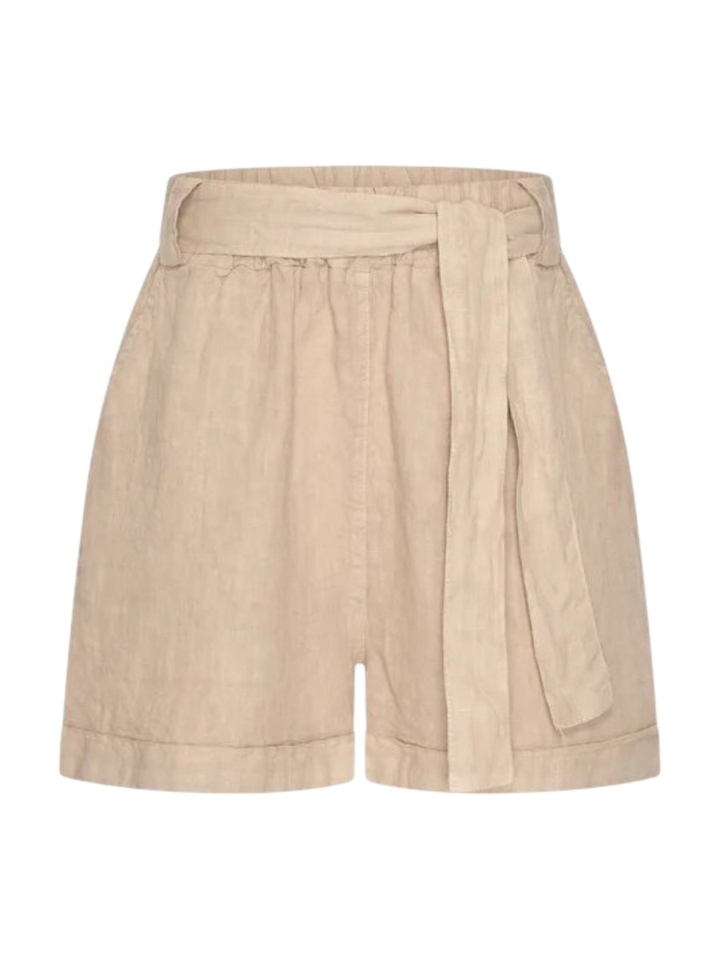 Beige linnen short June By-Bar