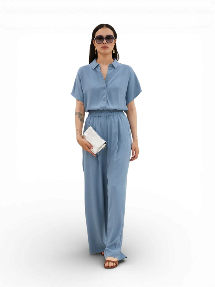 Blauwe blouse Barley By-Bar