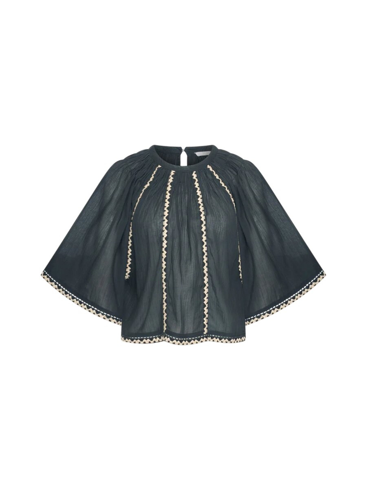 Donkerblauwe bloes Emmi By-Bar