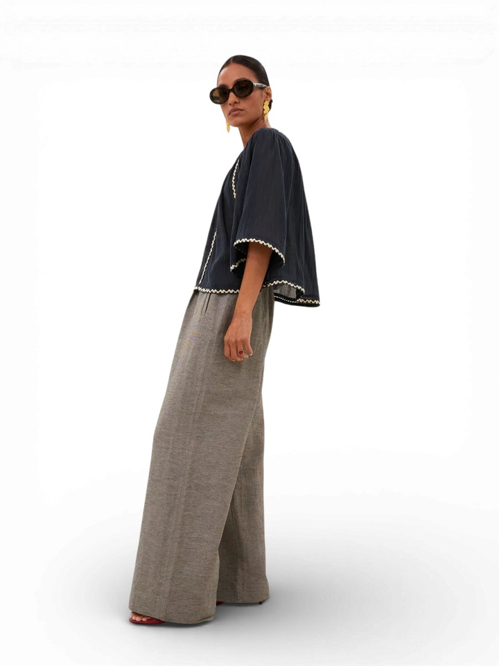 Donkerblauwe bloes Emmi By-Bar