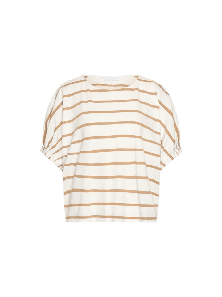 Beige gestreepte t-shirt By-Bar