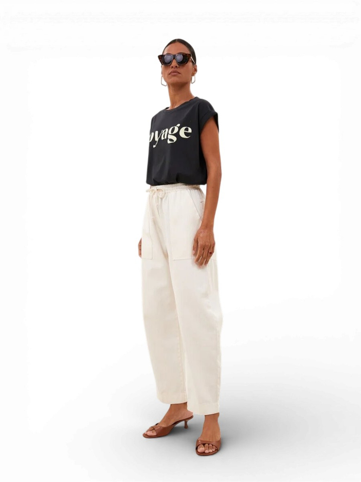 Ecrukleurige broek Izzy By-Bar