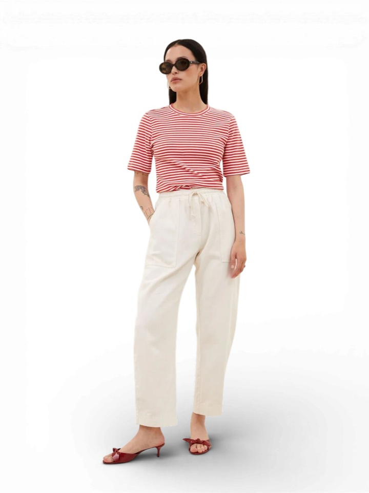 Ecrukleurige broek Izzy By-Bar