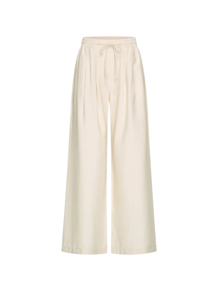 Ecru losvallende broek met elastiek Jaxx By-Bar