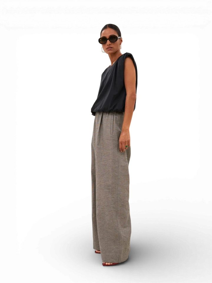 Grijze broek met licht motief By Bar 