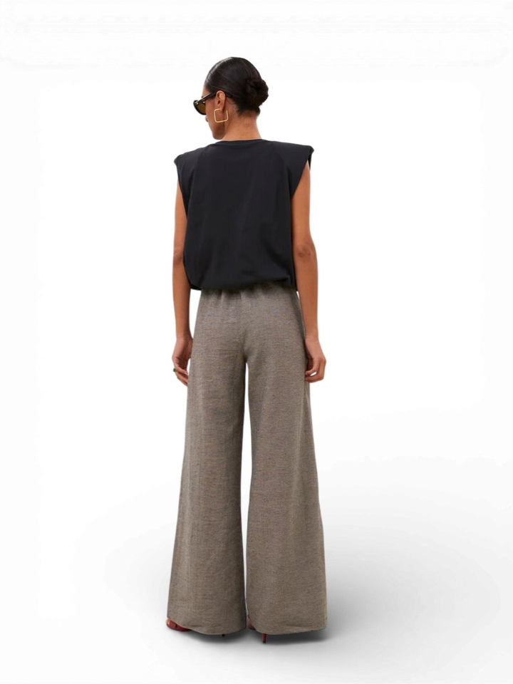 Grijze broek met licht motief By Bar 