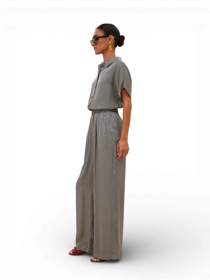 Blauwe gestreepte broek By-Bar