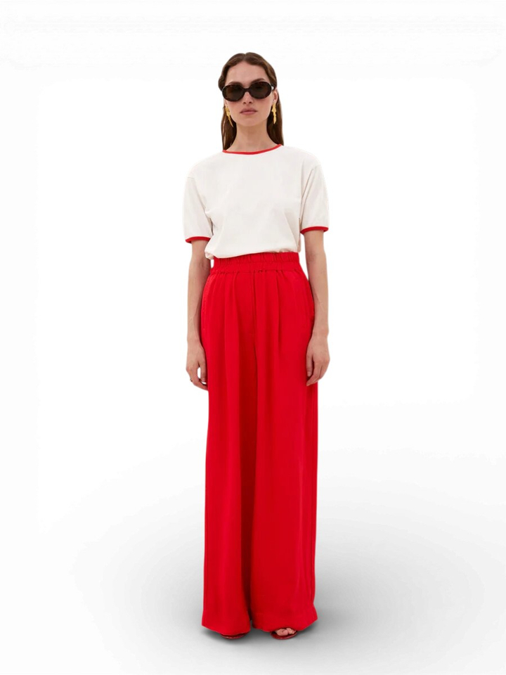 Rode gestreepte broek By-Bar