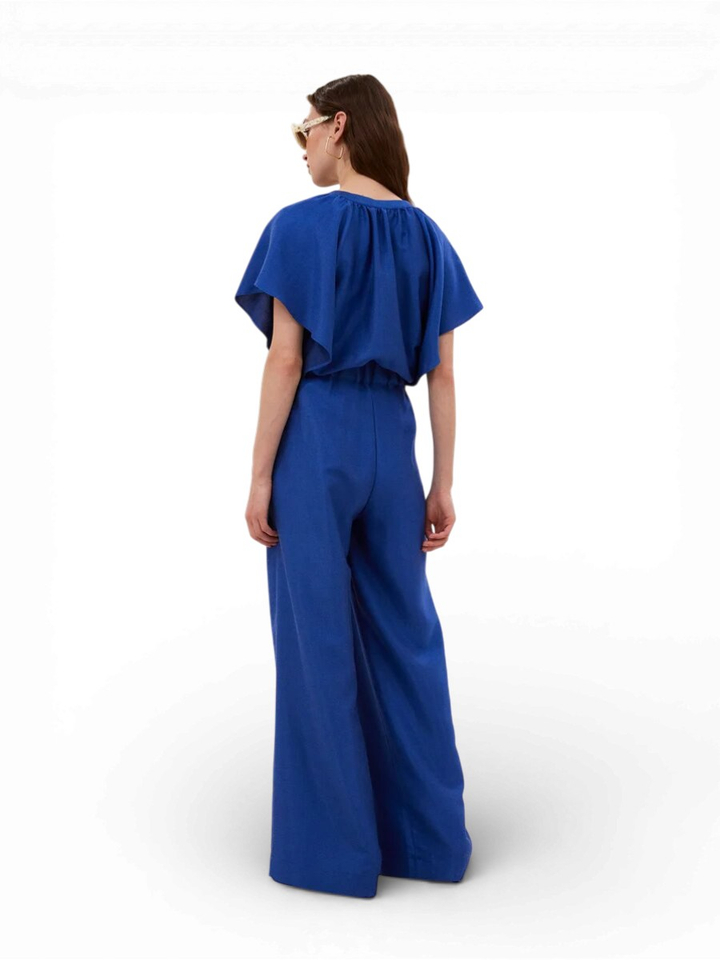 Blauwe geklede broek Celin Gloss By-Bar