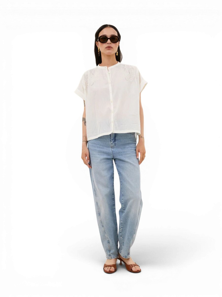 Blauwe loose fit jeans Begum By-Bar