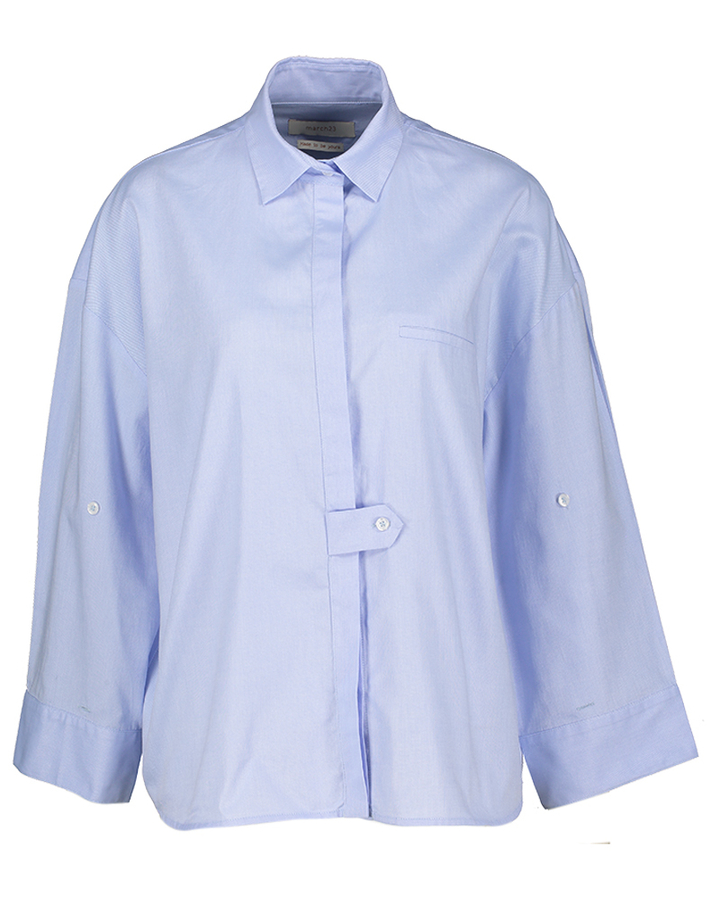 Blauwe bloes met knop detail Aura March23 