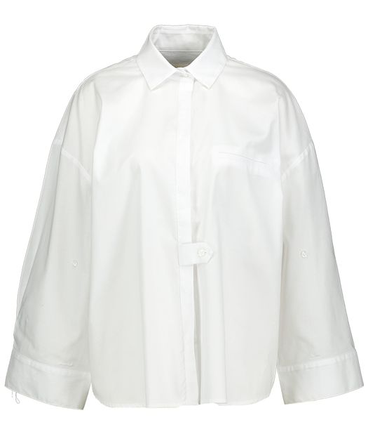 Witte bloes met knop detail Aura March23