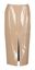 Beige halflange rok met split in lederlook Essence March 23
