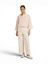 Ecru driekwart broek in lederlook Misa March 23