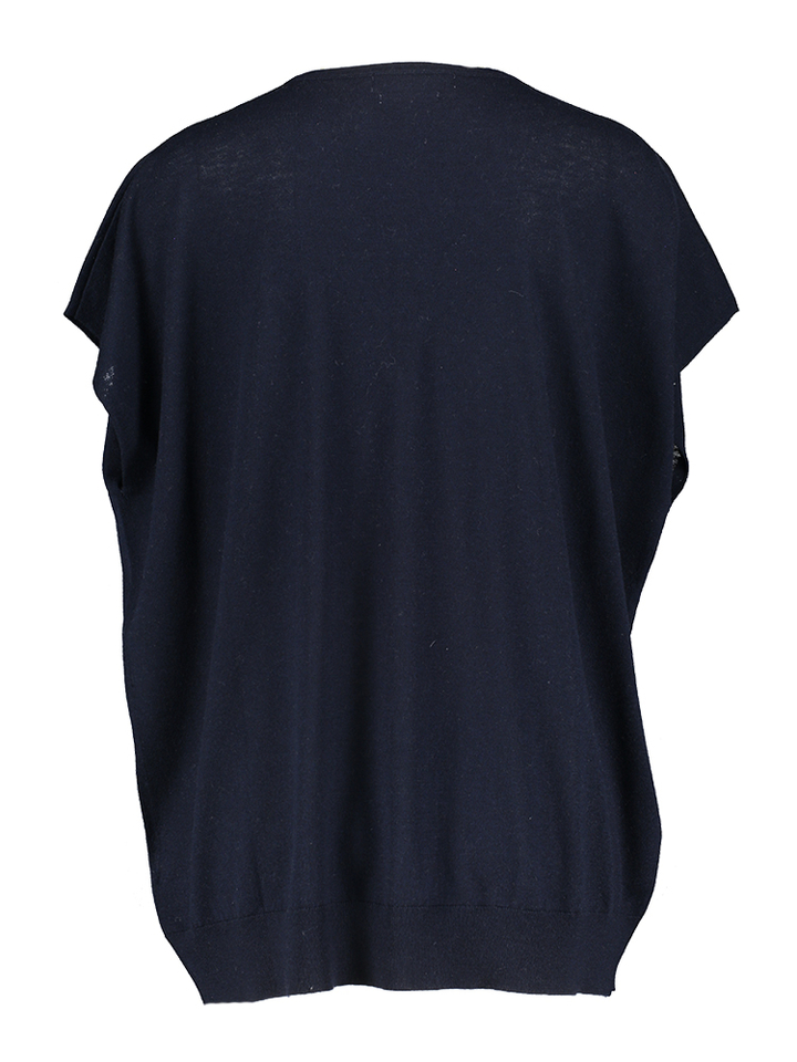 Donkerblauwe oversized mouwloze cardigan  Sublime March23
