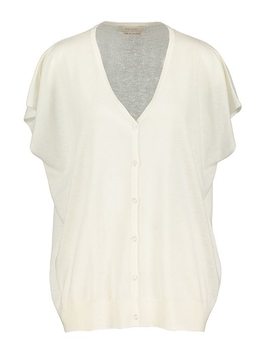 Creme kleurige oversized mouwloze cardigan Sublime March23