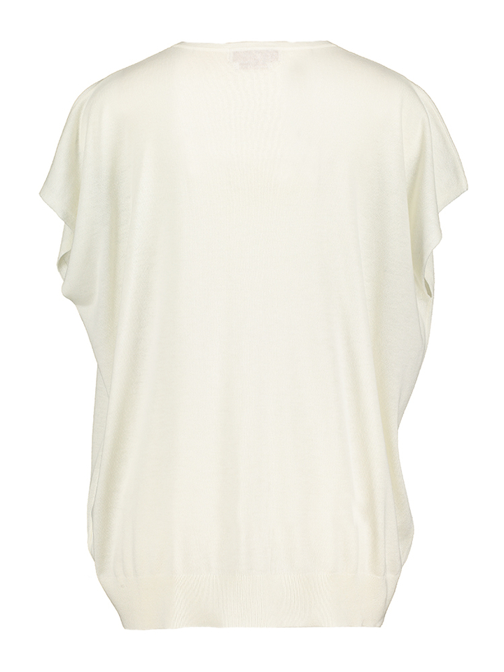 Creme kleurige oversized mouwloze cardigan Sublime March23