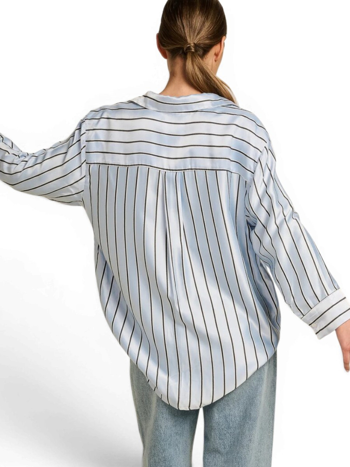 Blauwe gestreepte blouse Alicia March 23