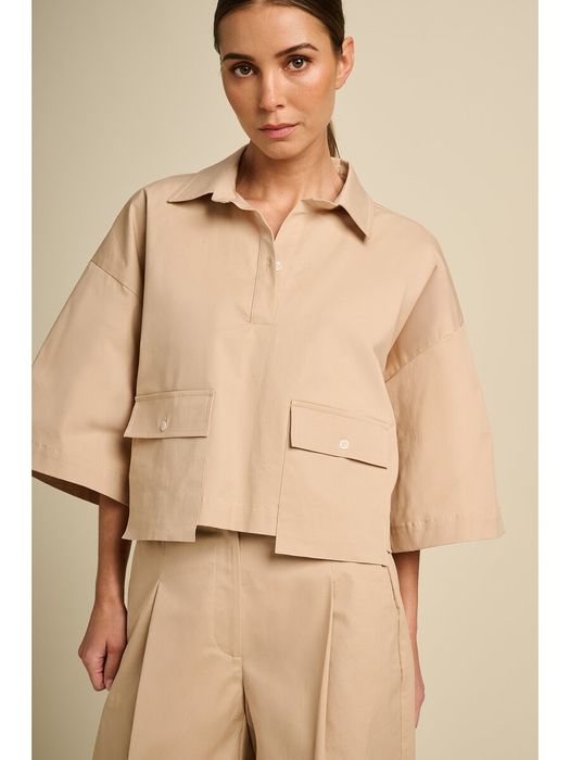 Beige blouse met zakken Nox March 23