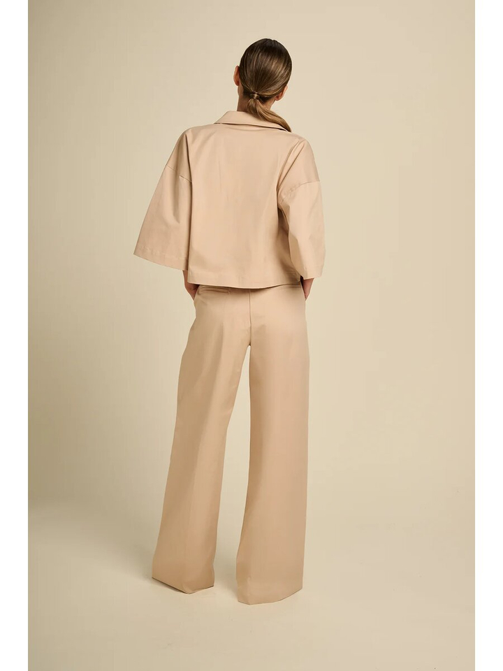 Beige blouse met zakken Nox March 23