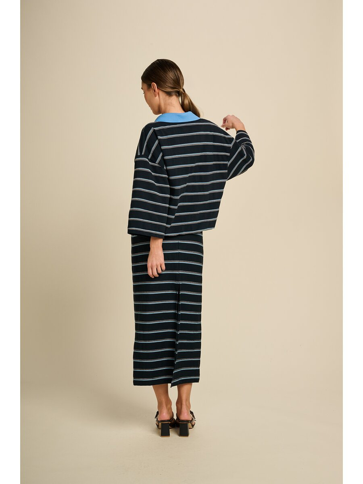 Blauwe gestreepte polo Radiance March 23 