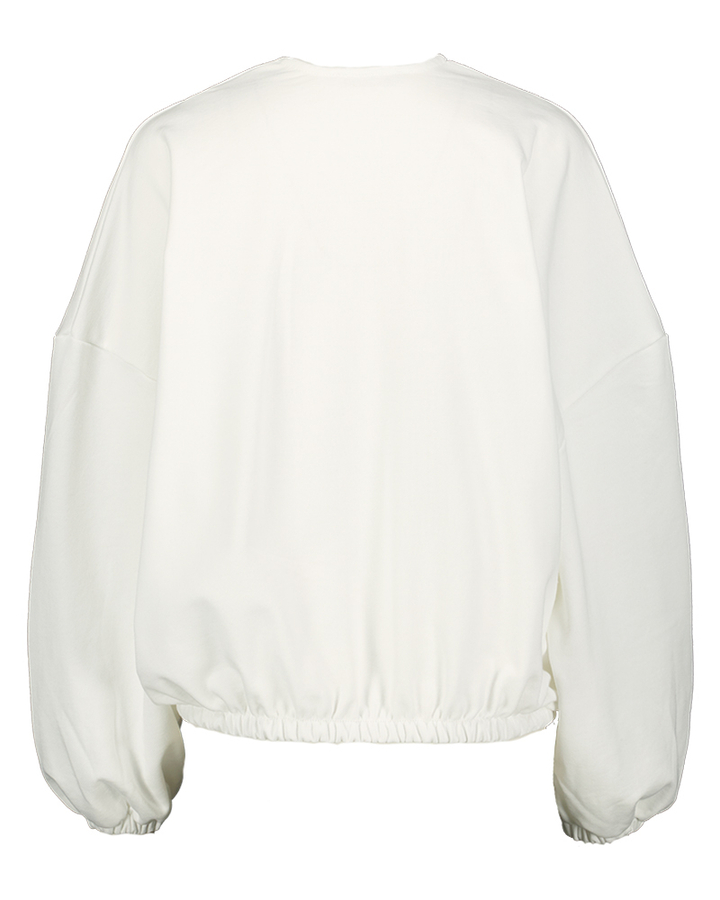 Witte oversized sweater met v-hals Tranquil March23