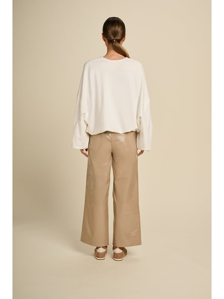 Witte oversized sweater met v-hals Tranquil March23