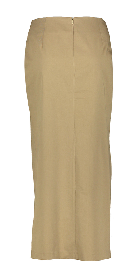 Beige rok met split knoop detail Solace March 23