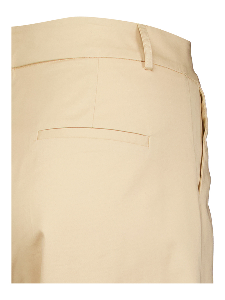 Beige loose fit broek met bandplooi Edith March23