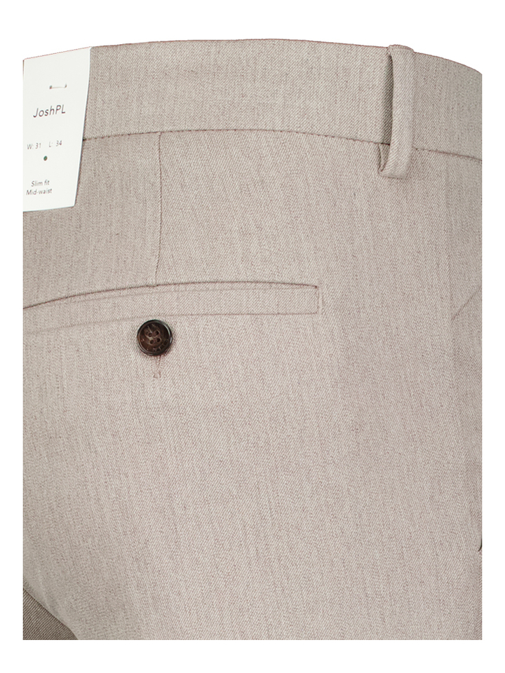 Beige geklede broek Josh Plain 
