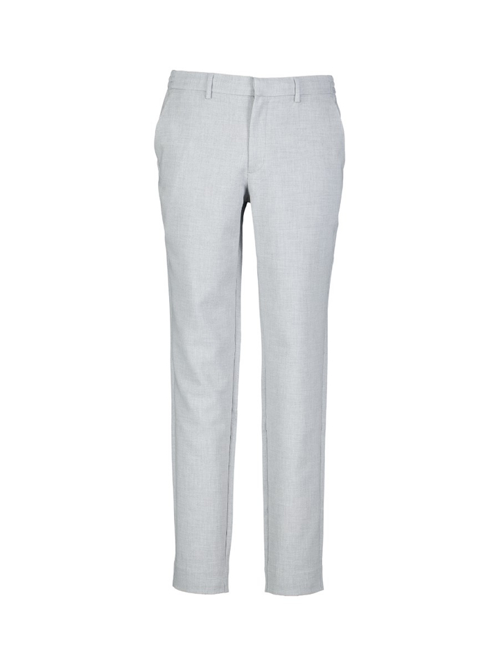 Grijze casual broek met elastiek achteraan Theo Plain 